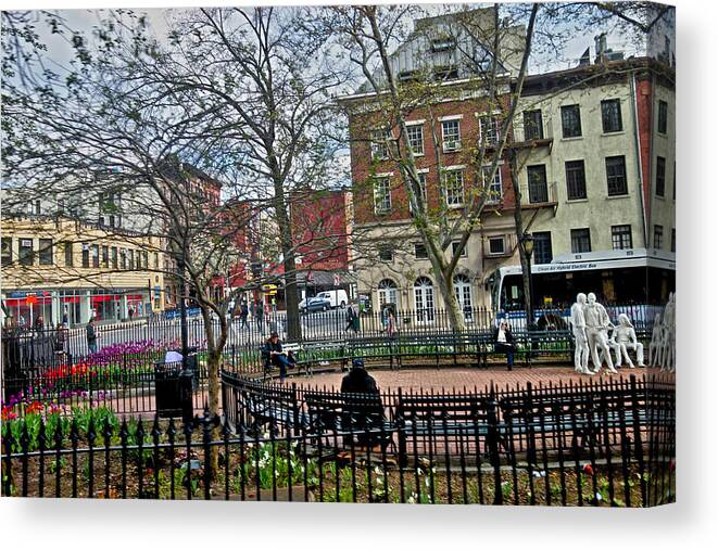 Greenwich Village Canvas Print featuring the photograph Greenwich Village New York City by Joan Reese
