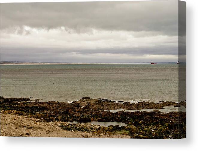 Greyhope Bay Canvas Print featuring the photograph Greyhope Bay. Aberdeen. by Elena Perelman