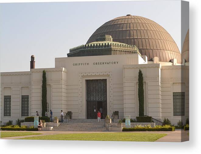 Griffith Observatory Canvas Print featuring the photograph Griffith Observatory by Bryce Tantia