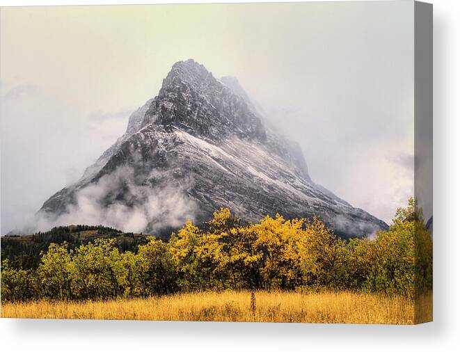 Autumn Canvas Print featuring the photograph Grinnell Point by Mark Kiver