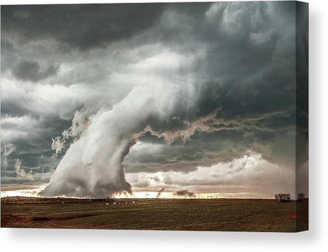 Severe Weather Canvas Print featuring the photograph Groom Storm by Scott Cordell