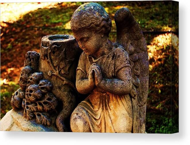 Statuary Canvas Print featuring the photograph Guardian Angel by Helen Carson