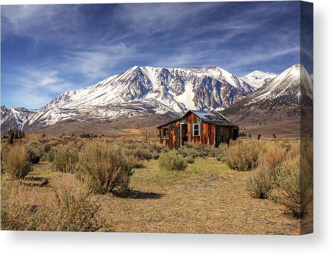 Cabin Canvas Print featuring the photograph Guardian Of The Sierras by James Eddy