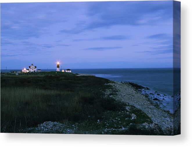 Lighthouse Canvas Print featuring the photograph Guiding Light by Andrea Galiffi
