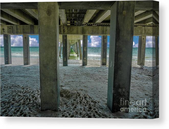 Al Canvas Print featuring the photograph Gulf Shores Park and Pier AL 1649 by Ricardos Creations