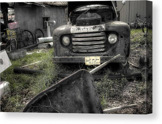Truck Canvas Print featuring the photograph Haint For Sale by Mike Eingle