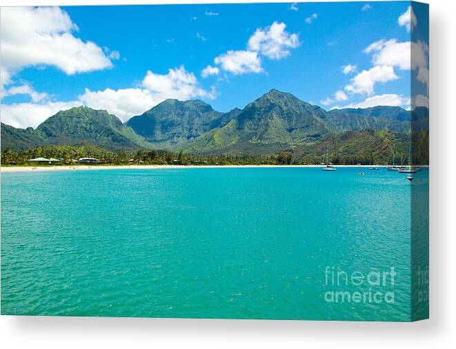 Hanalei Bay Canvas Print featuring the photograph Hanalei Bay by Kelly Wade
