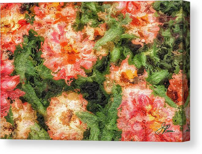 Flowers Canvas Print featuring the painting Happy Flowers by Joan Reese