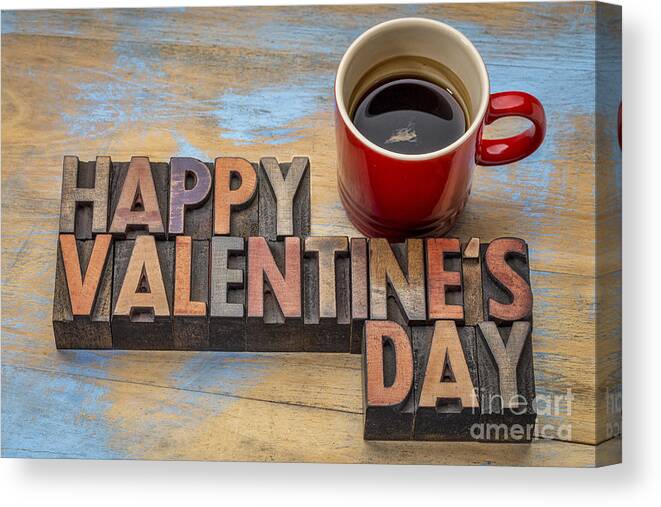 Valentines Day Canvas Print featuring the photograph Happy Valentines Day by Marek Uliasz