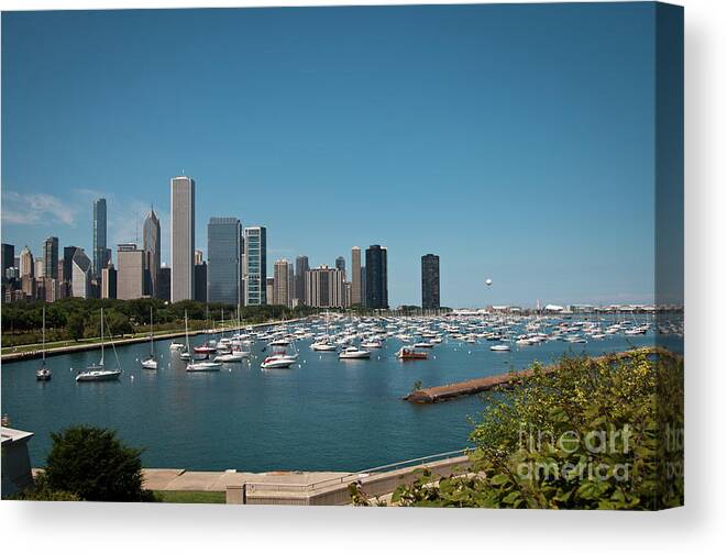 American Cities Canvas Print featuring the photograph Harbor Parking in Chicago by David Levin