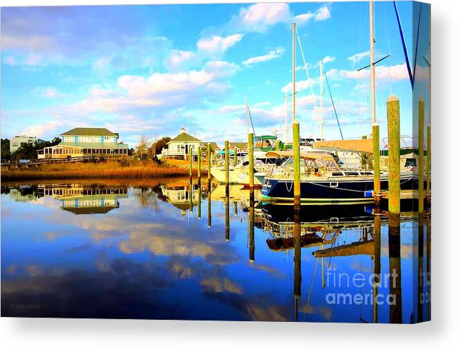 Art Canvas Print featuring the photograph Harbour Reflections by Shelia Kempf