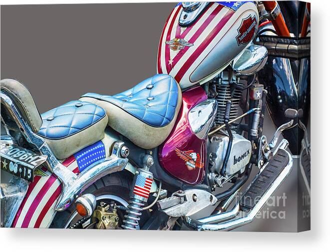 Harley Davidson Canvas Print featuring the photograph Harley by Charuhas Images