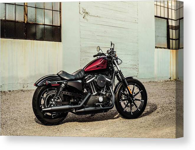 Harley-davidson Sportster Canvas Print featuring the digital art Harley-Davidson Sportster by Super Lovely