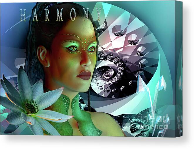 Harmony Canvas Print featuring the digital art Harmony by Shadowlea Is