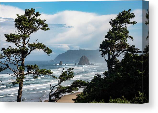 Cannon Beach Canvas Print featuring the photograph Haystack Views by Darren White