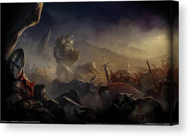 Hellbreed Canvas Print featuring the digital art Hellbreed by Maye Loeser