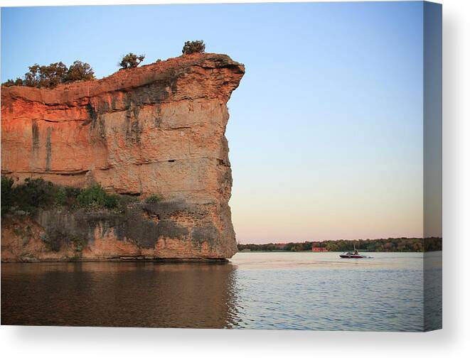 Possum Kingdom Lake Canvas Print featuring the photograph Hell's Gate 4 by Emily Olson