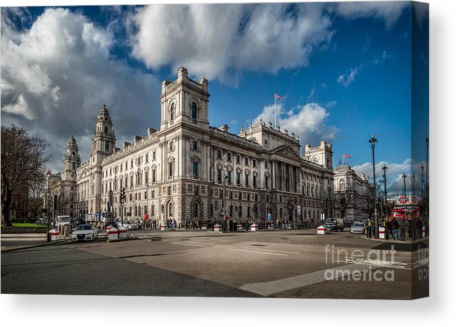 British Canvas Print featuring the photograph Her Majesty's Treasury by Adrian Evans