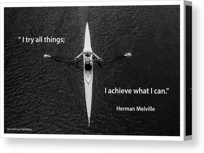 Quote Canvas Print featuring the photograph Herman Melville - 3 by Mark Slauter