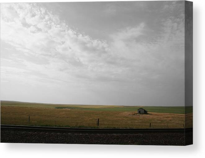 Hi-line Homestead Canvas Print featuring the photograph Hi-Line Homestead by Dylan Punke