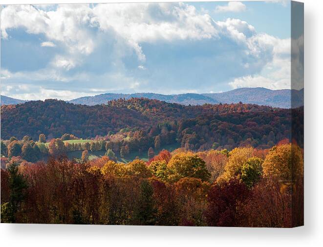 #jefffolger Canvas Print featuring the photograph Hills of Pomfret Vermont by Jeff Folger