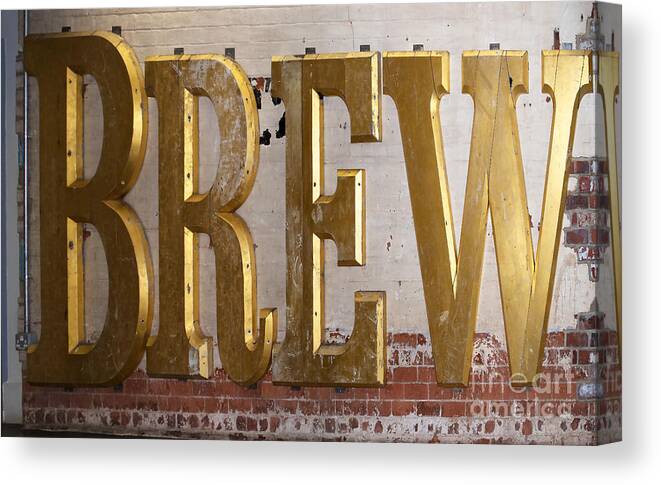 Brewery Canvas Print featuring the photograph A Golden Brew by Brenda Kean