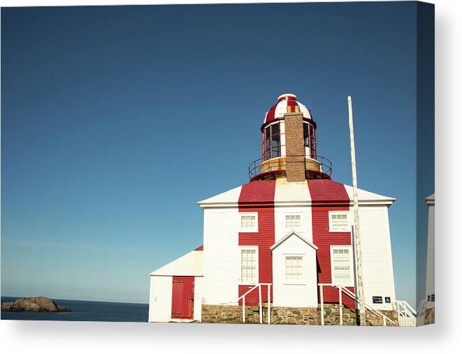 Bonavista Canvas Print featuring the photograph Historic Cape Bonavista Lighthouse, Newfoundland, Canada by Karen Foley