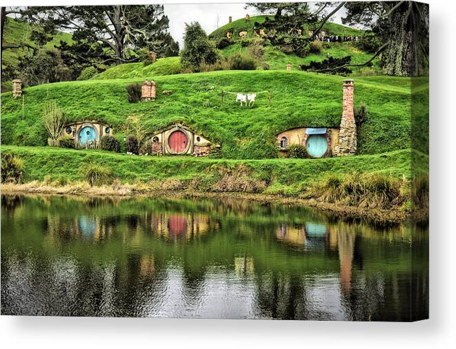 Photograph Canvas Print featuring the photograph Hobbit by the Lake by Richard Gehlbach