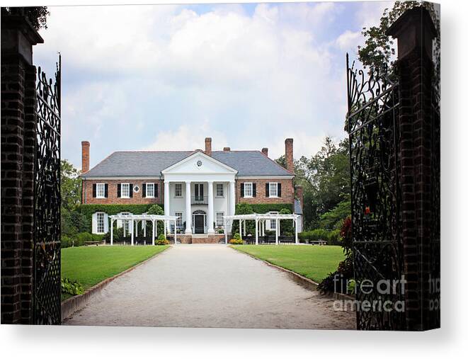 Mansion Canvas Print featuring the photograph Home At Boone Hall by Sharon McConnell