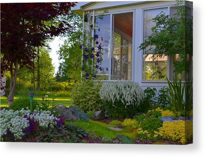 Colors Canvas Print featuring the photograph Home Garden by Michael Mrozik
