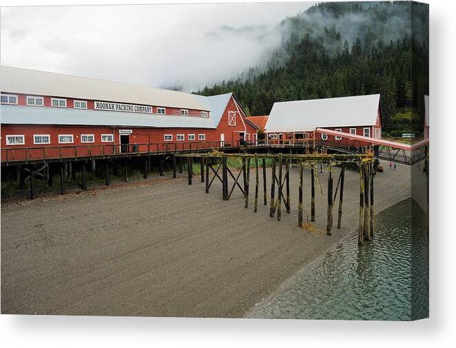Icy Strait Point Canvas Print featuring the photograph Hoonah Packing Company by Cheryl Hoyle