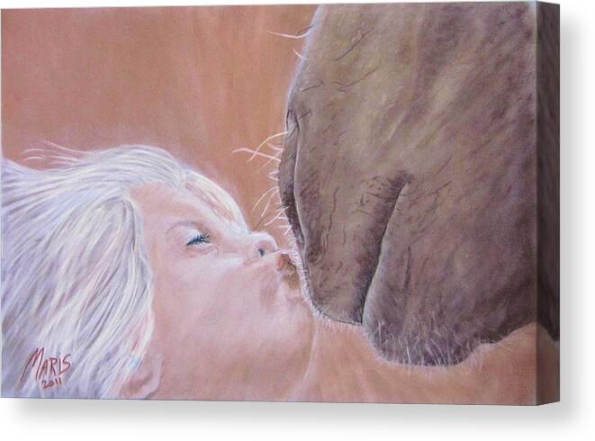 Horse Canvas Print featuring the painting Horse Love by Maris Sherwood