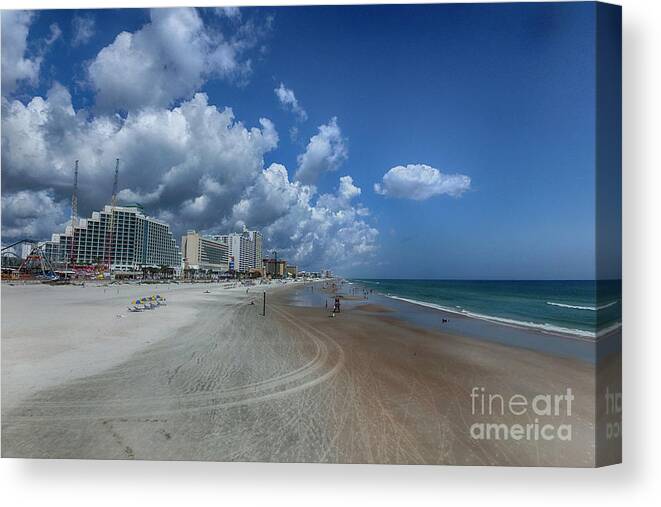 Hotels Canvas Print featuring the photograph Hot Times in the Summertime by Judy Hall-Folde
