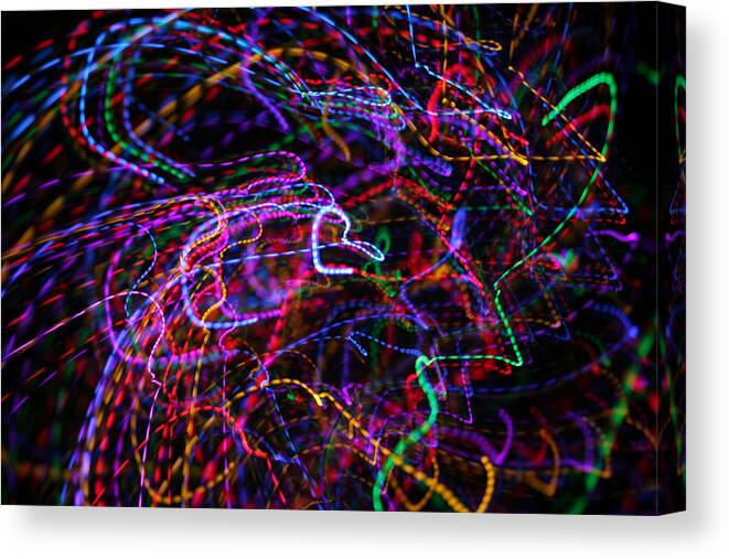 Light Painting Canvas Print featuring the photograph How Hearts Are Made by Ric Bascobert