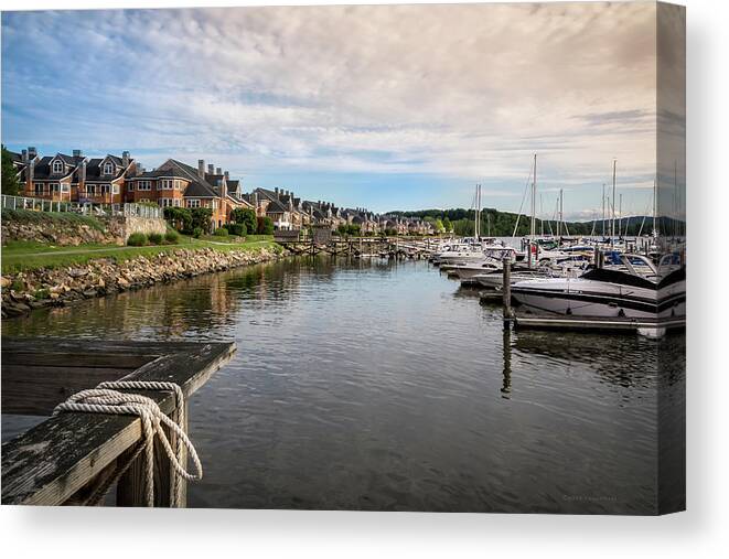 July 2016 Canvas Print featuring the photograph Hudson Valley Dock by Frank Mari