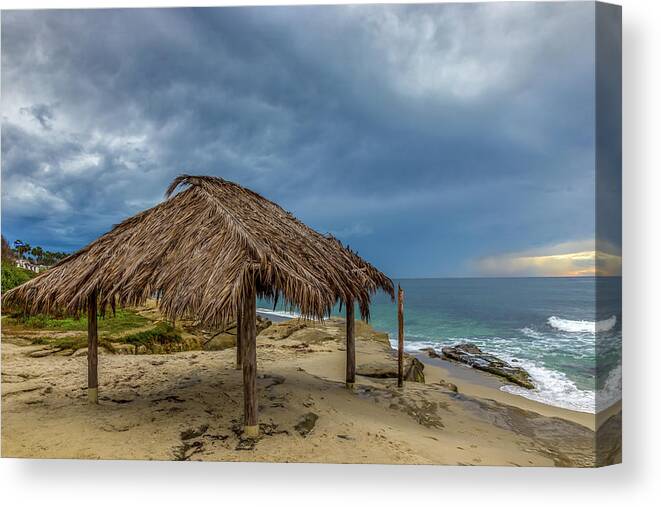 Beach Canvas Print featuring the photograph Hut by Peter Tellone