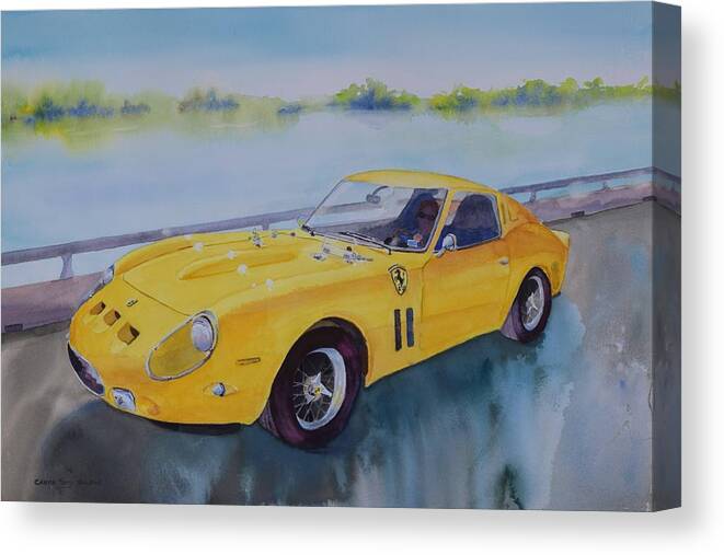 Ferrari Canvas Print featuring the painting I Wish by Celene Terry