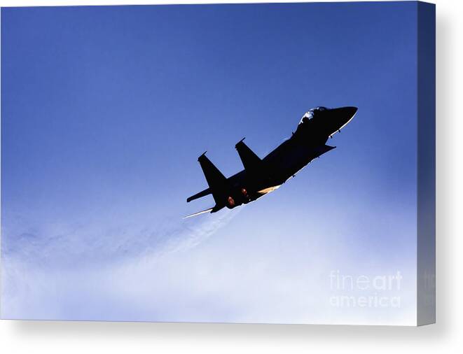 Aircraft Canvas Print featuring the photograph IAF F15I Fighter jet by Nir Ben-Yosef