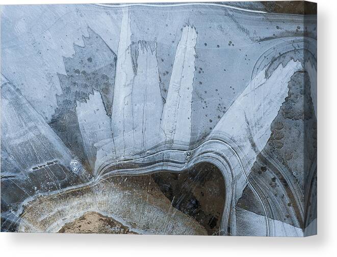 Clatsop County Canvas Print featuring the photograph Ice 8 by Robert Potts