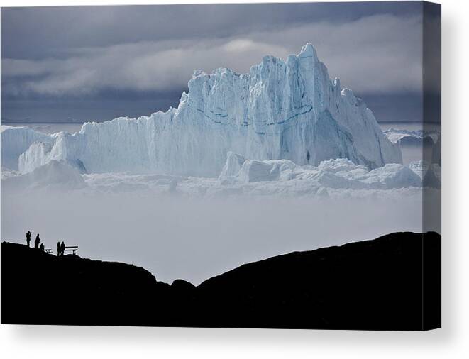 Greenland Canvas Print featuring the photograph Ice Blue Mountain by Michele Burgess