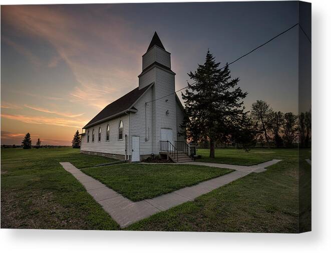 Canon Canvas Print featuring the photograph Immanuel Church by Aaron J Groen