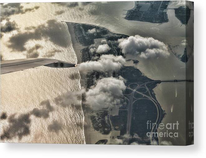 New York Canvas Print featuring the photograph In the Clouds NYC by Chuck Kuhn