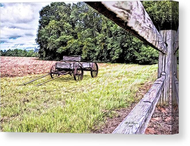 Landscapes Canvas Print featuring the digital art In The Deep South by DB Hayes