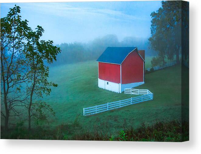 Green Canvas Print featuring the photograph In the Midst of the Mist by Todd Klassy