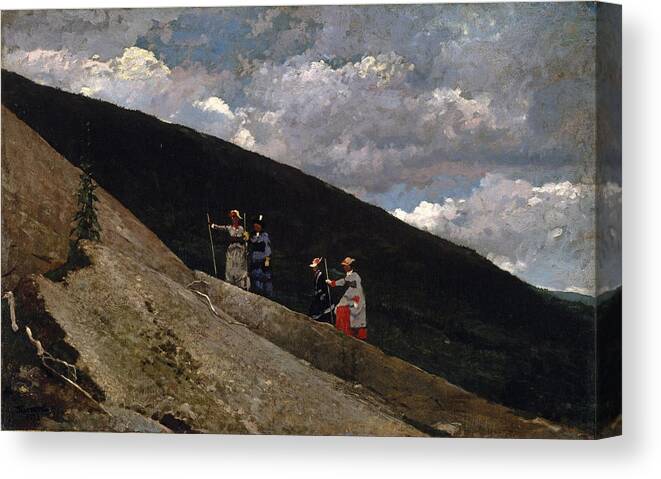 Winslow Homer Canvas Print featuring the painting In the Mountains by Winslow Homer
