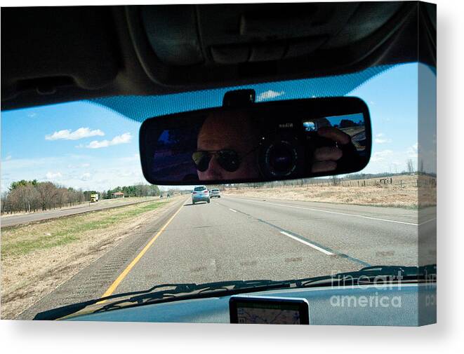 Driving Canvas Print featuring the photograph In The Road 2 by Steven Dunn
