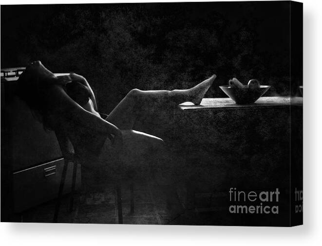  Canvas Print featuring the photograph In Vain by Jessica S