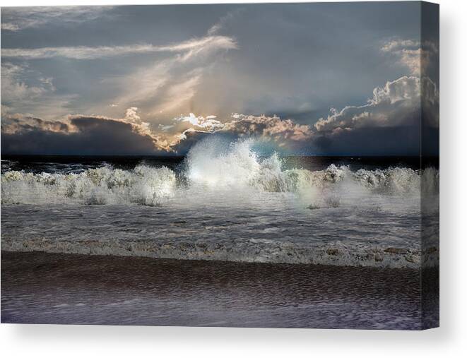 Ocean Canvas Print featuring the photograph Incoming Tide by John Haldane