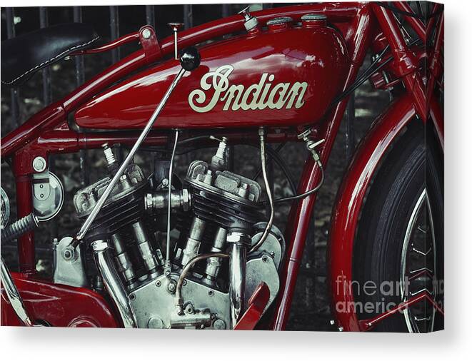 Indian Canvas Print featuring the photograph Indian 101 Scout by Tim Gainey