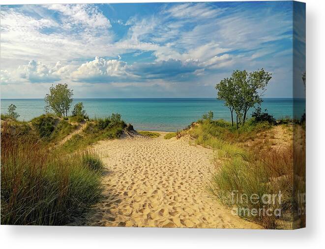 Indiana Dunes Canvas Print featuring the photograph Indiana Dunes by KaFra Art
